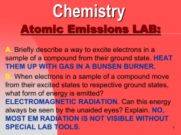 Atomic Emissions LAB Questions