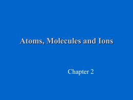 Chapter 2 - Wits Structural Chemistry