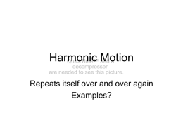 Harmonic Motion - Canton Local Schools