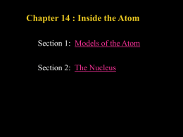 Chapter 14 Inside an Atom