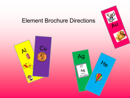 Element Brochure Directions