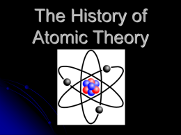Atomic Theory Atomic theory