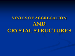 STATES OF AGGREGATION