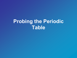 Describe the Periodic Table