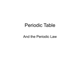 Periodic Table - MunterChemistry