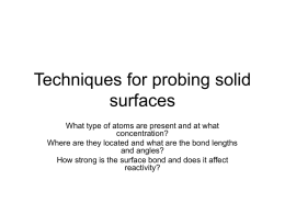 Techniques for probing solid surfaces