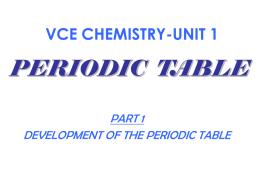 Periodic table development and trends