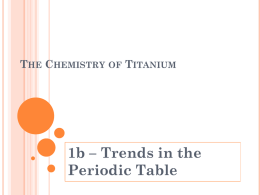 The Chemistry of Titanium
