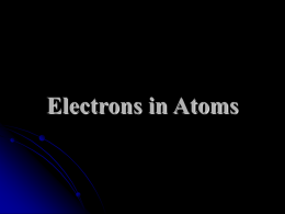 Electrons in Atoms - Duplin County Schools
