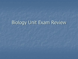 Biology Midterm Exam Review