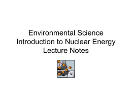 Nuclear Power Plant Notes