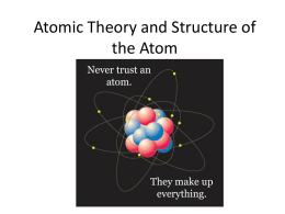 Atomic Theory and Structure ppt