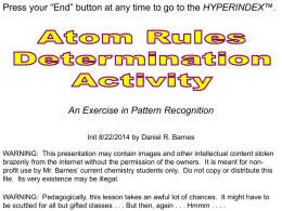 Atom Rules Determination Activity
