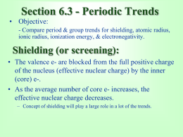 Chapter 6-Periodic Table & Periodic Law
