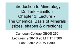 Mineralogy Lecture 07