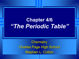 Chapter4and6ThePeriodicTable