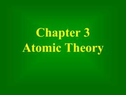 Early Atomic Theory