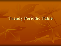 Trendy Periodic Table