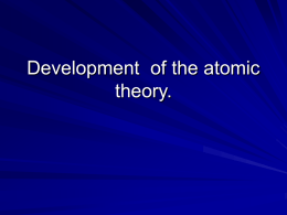 The atomic theory
