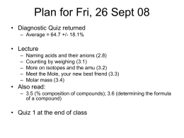 Plan for Fri, 26 Sept 08