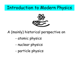 History of Particle Physics