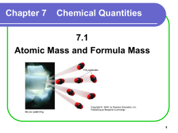 Formula Mass or Molecular Mass