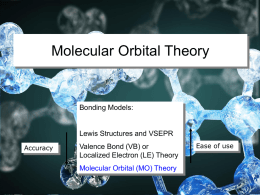 Molecular Orbital Theory - Parkway C-2