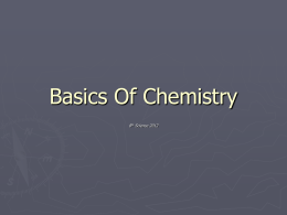 Basics Of Chemistry