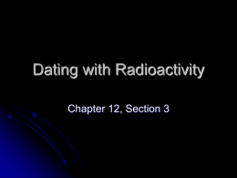 Dating with Radioactivity