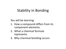 Stability in bonding