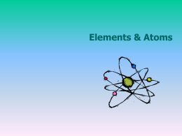 What are elements?