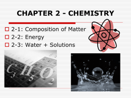 CHAPTER 2 - CHEMISTRY