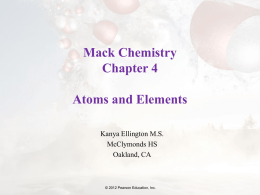 mack atoms - McClymonds Chemistry