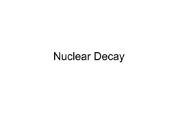 Nuclear Decay