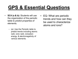 GPS & Essential Questions