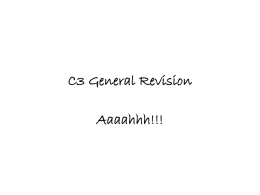 C3 general revision