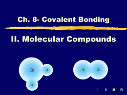 Chapter 8 Covalent bonds