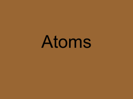 Elements and Atoms - Jamestown Public Schools