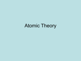Unit 2 - Atomic Theory