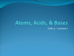 Atoms, Acids & Bases