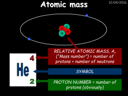 Atomic mass - drseemaljelani
