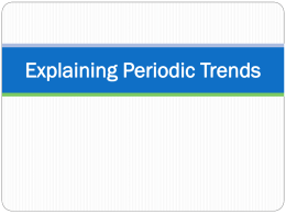 Explaining Periodic Trends