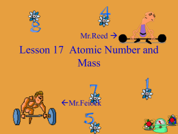 Chemistry Lesson 17 Atomic Number and Mass
