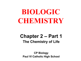 biologic chemistry