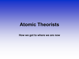 Unit 2 Atomic Theorists PPT