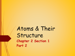 Bohr`s Model of the Atom