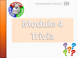 Module 4 Trivia Review