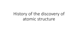 History of the discovery of atomic structure