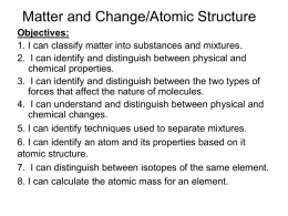 matter and atomic structure ppt
