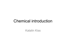 Chemical introduction 2016